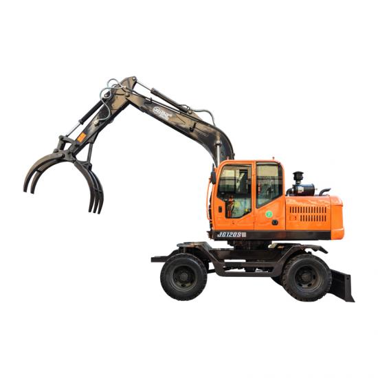 Excavator With Grapple Saw